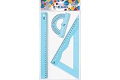 Hobbyartikler - CENTRUM Geometry set 30 cm. 3 pieces. Clear plastic - 80747