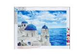 Hobbyartikler - CENTRUM Diamond Painting 30*40cm. HOUSES AND SEA - 80890