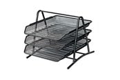 Hobbyartikler - SPREE Metal letter tray set 3 bk. BLACK - 84130