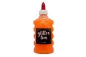 Hobbyartikler - Hobby Mate Glitter Glue Pastel ORANGE 177 ml - LIM08
