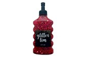 Hobbyartikler - Hobby Mate Glitter glue coarse glitter Red 177 ml. - Lim63