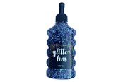 Hobbyartikler - Hobby Mate Glitter glue coarse glitter Black w. Blue - Lim65