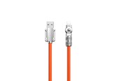 USB - Dudao L24AL USB-A - Lightning angled cable with 180° rotation 30W 1m - orange - 6973687248383