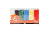 Hobbyartikler - Creativ Company - Soft Foam Clay Standard Colors 6x10gr. - 78058