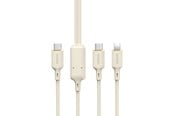 USB - Dudao L7SF 2in1 cable USB-C - USB-C / Lightning 100W 1.2m - beige - 6976625331062