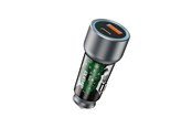 Mobil - Adaptere og ladere - Dudao R4T 25W USB-A / USB-C Car Charger - Gray - 6976625332687