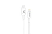 USB - Dudao L6X USB-C - Lightning PD 20W 1m Cable - White - 6970379617649
