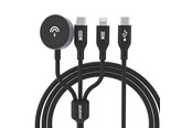 USB - Dudao Apple Watch  A12Max+ PD 100W 3in1 Charger Cable: USB-C Lightning 1.2m - Black - 6976625333523