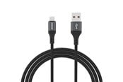USB - Dudao L3SM USB-A - MicroUSB 3A 1.2m Braided Cable - Black - 6976625333028