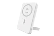 Nødlader - Dudao Powerbank K14S+ 10000mAh 20W USB-A / USB-C / MagSafe with stand - white Nødlader - Hvit - 10000 mAh - 6976625333097