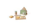 Lekekjøkken & Utstyr - Dantoy Toaster set wood in gift box 9 pcs - 5701