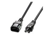 Strømkabel (ekstern) - Lindy - power extension cable - IEC 60320 C5 to IEC 60320 C14 - 1 m - 30340