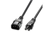 Strømkabel (ekstern) - Lindy C5 to C14 Mains Cable - 2m - 30341