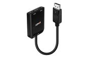 Skjermkabel - Lindy - video/audio splitter - MST hub DisplayPort - 2 ports - 38433
