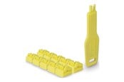 Kabinett tilbehør (kjølepasta mv.) - Lindy RJ45 Port Locks Yellow 10x + 1 Key - 47900