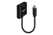 Skjermkabel - Lindy - video adapter - 24 pin USB-C to DisplayPort - 21 cm - 43269