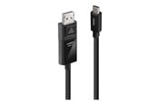 Skjermkabel - Lindy - video adapter cable - 24 pin USB-C to DisplayPort - 1 m - 43341