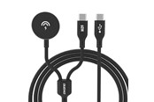 USB - Dudao A12MaxC PD60W 2-in-1 Charger for Apple Watch / USB-C - Black - 6976625333516