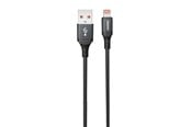 USB - Dudao 3A 30W L3SL USB-A - Lightning Cable Braided 1.2m - Black - 6976625333042