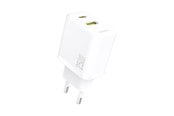 Mobil - Adaptere og ladere - Dudao A26T GaN 25W USB-A USB-C Charger - White - 6976625334087