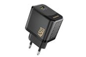 Mobil - Adaptere og ladere - Dudao A28 45W GaN USB-C Wall Charger - Black - 6976625334254