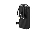 Nødlader - Dudao K11 Pro Powerbank with Built-in Cables Nødlader - Svart - 20000 mAh - 6977196681877