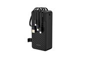 Nødlader - Dudao K11 Max Powerbank with Built-in Cables Nødlader - Svart - 30000 mAh - 6977196681914