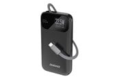 Nødlader - Dudao K31 10000 mAh 22.5W PD Powerbank with Built-in Cable - Black Nødlader - Svart - 10000 mAh - 6977196682362