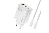 Mobil - Adaptere og ladere - Dudao A29C 65W GaN Wall Charger + USB-C Cable - White - 6976625334926