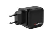 Mobil - Adaptere og ladere - Verbatim Mini GaN Charger 70W 3 Port US plug with EU and UK adaptors - 32229