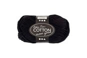 Garn & Tilbehør - Creativ Company - Cotton yarn Size 8/8 L: 80-85 M Black - 50gr. - 461310