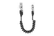 USB - Dudao L20 Pro 4-in-1 USB-A / USB-C - Lightning / USB-C Cable - Black - 6976625334797