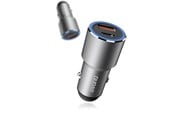 Mobil - Adaptere og ladere - Dudao USB / USB Car Charger Type C Power Delivery Quick Charge 22.5 W Gray (R4PQ) - 6976625335732