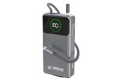 Nødlader - Dudao K31 Pro 45W 20000mAh Power Bank with Built-in Retractable USB-C Cable - Gray Nødlader - Grey - 20000 mAh - 6977196682010