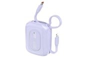 Nødlader - Dudao K32 22.5W 10000 mAh Powerbank with Built-in USB-C/ Lightning Cable - Purple - 10000 mAh - 6977196682041