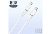 USB - Dudao L25C USB-C - USB-C Silicone Cable 60W 1m - White - 6976625335879