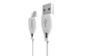 USB - Dudao cable USB Type C 2.1A 1m white (L4T 1m white) - 6970379614679