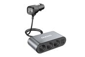 Mobil - Adaptere og ladere - Dudao car charger 2x USB / 3x cigarette lighter splitter black (R1Pro black) - 6973687240547