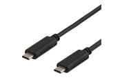 USB - Deltaco USBC-1052 - USB-C cable - 24 pin USB-C to 24 pin USB-C - 25 cm - USBC-1052