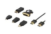 Skjermkabel - Deltaco HDMI-251 - HDMI cable with Ethernet kit - DisplayPort / HDMI / DVI - 2 m - HDMI-251