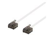 Nettverkskabel - Deltaco patch cable - 30 cm - white - Hvit - 0.3 meter - UUTP-2008