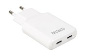 Mobil - Adaptere og ladere - Deltaco power adapter - slim - 2 x USB-C - 45 Watt - USBC-AC200