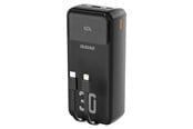 Nødlader - Dudao K15MAX PD 22.5 W Powerbank with Built-in Cables - Black Nødlader - Svart - 30000 mAh - 6977196682478