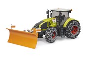 Leketøysbil - Bruder Claas Axion 950 with snow chains and plow blade - BR3018