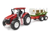 Leketøysbil - Bruder ROADMAX Tractor with Forestry trailer and 3 trunks - BR3453