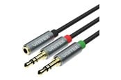 Lydkabel - Unitek Y-C957ABK - audio adaptor - 20 cm - Y-C957ABK