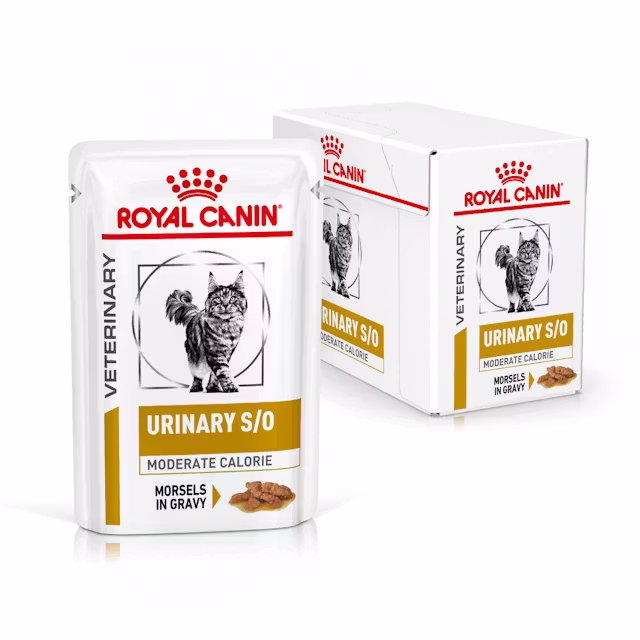 Katt - Royal Canin Urinary S/O Moderate Calorie Morsels In Gravy 85g (12-Pack) - 9003579010228
