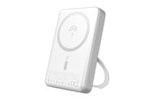 Nødlader - Dudao K28 10000mAh PD 22.5W MagSafe Powerbank with Metal Case and Ring Stand - Silver Nødlader - Sølv - 10000 mAh - 6977196680139