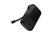 Nødlader - Baseus Powerbank 10000mAh 20W Qpow Pro Overseas Edition + USB C 3A Cable - Black - 10000 mAh - PPQD060001