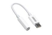 Lydkabel - Joyroom SH-C1 headphone mini jack 3.5 mm (female) / USB-C (male) adapter - white - 6941237103376